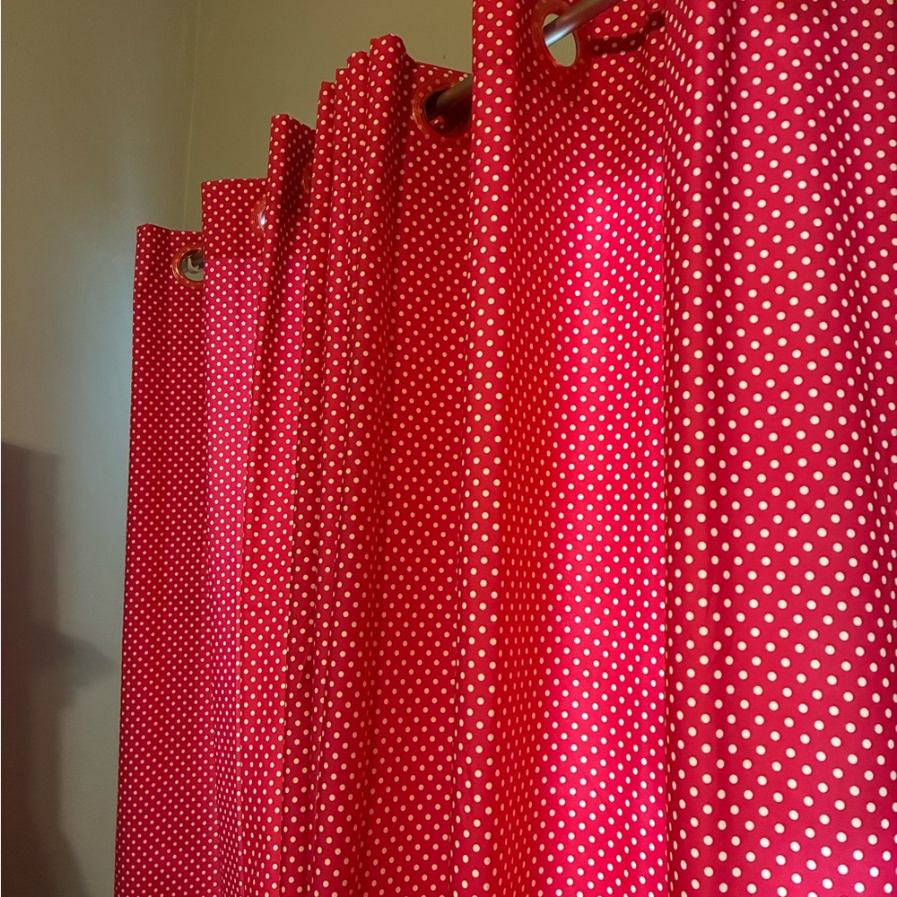 Hot Pink Polka Dot Curtains